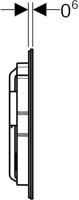 Geberit Drukplaat Sigma 40, 2-toets Square Glas Zwart - thumbnail