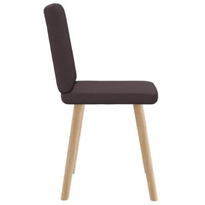 Eetkamerstoelen 2 st stof donkerbruin