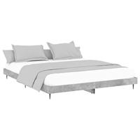 Bedframe bewerkt hout betongrijs 120x200 cm - thumbnail
