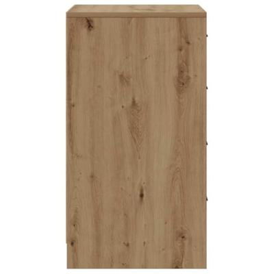 Dressoir artisanaal eikenkleurig 40 x 41 x 75 cm Bewerkt hout Dressoir artisanaal eikenkleurig 40 x 41 x 75 cm Bewerkt hout
