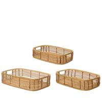 Dienbladset 3-delig bamboe 48,5cm - thumbnail