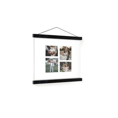 Gepersonaliseerde poster met zwarte posterhanger 30x30