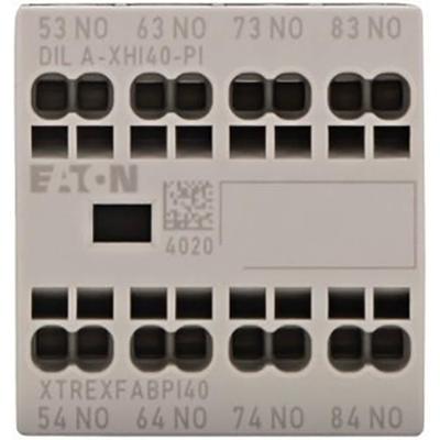 Eaton DILA-XHI40-PI Hulpschakelblok 4x NO 4 A Opsteekbaar Geschikt voor merk (relais): Eaton 1 stuk(s)