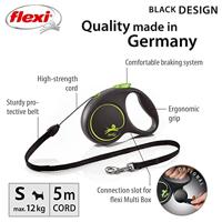 FLEXI ROLLIJN BLACK DESIGN CORD GROEN S 5 MTR TOT 12 KG - thumbnail