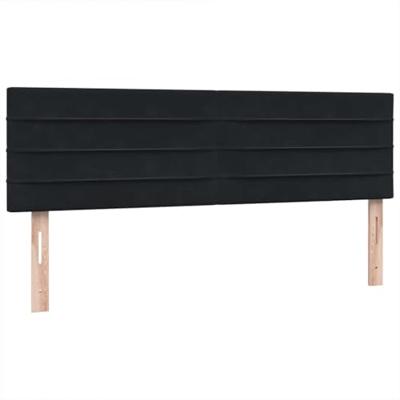 Boxspring met matras fluweel zwart 160x210 cm