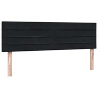 Boxspring met matras fluweel zwart 160x210 cm - thumbnail