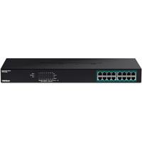TRENDnet TPE-TG160G 16-poorts Gigabit PoE + -switch, 16 x Gigabit PoE + poorten, 246 W PoE prestatiebudget, 32 Gbit/s switchingcapaciteit, desktopswitch, ethernet-netwerkschakelaar, metaal - thumbnail