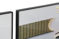 Set van 3 Schilderijen DKD Home Decor Aluminium Hout MDF 240 x 3 x 80 cm (3 Onderdelen) - thumbnail