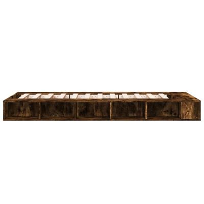 Bedframe bewerkt hout gerookt eikenkleurig 90x200 cm