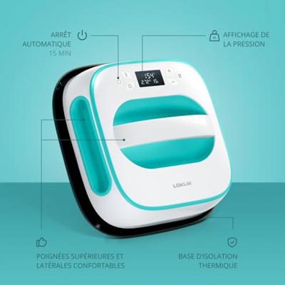 Loklik Easy Heat Press Verwarmingspers Turquoise