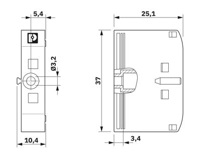 Phoenix Contact 1082917 Eindhouder Grijs 20 stuk(s)