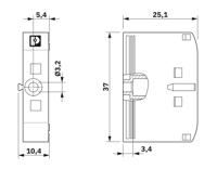 Phoenix Contact 1082917 Eindhouder Grijs 20 stuk(s) - thumbnail