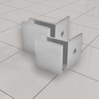 Wiesbaden Glaskoppeling Set tbv Inloopdouche Zonder Profiel Chroom - thumbnail