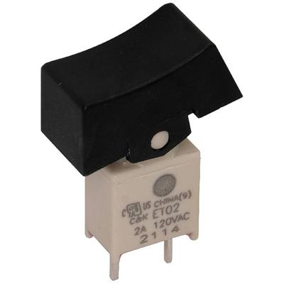 C & K Switches ET02J1CQE2 Wipschakelaar 120 V/AC, 28 V/DC 2.00 A 1x aan/uit Continu 1 stuk(s) Tray