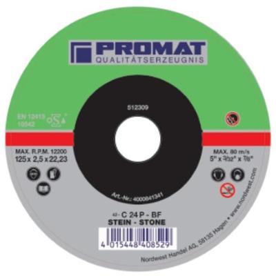 Promat/Tecwerk Doorslijpschijf | D125x2,5mm gebogen | steen | gat 22,23 mm - 4000841341