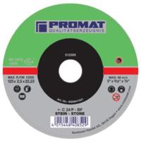 Promat/Tecwerk Doorslijpschijf | D125x2,5mm gebogen | steen | gat 22,23 mm - 4000841341 - thumbnail