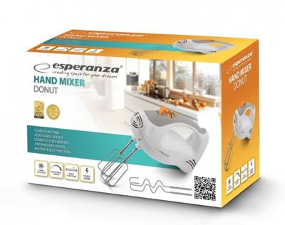 Esperanza EKM009 Handmixer Grijs, Wit 250 W