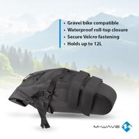 M-Wave Zadeltas rough ride ii - zwart - 12 liter (l) - thumbnail