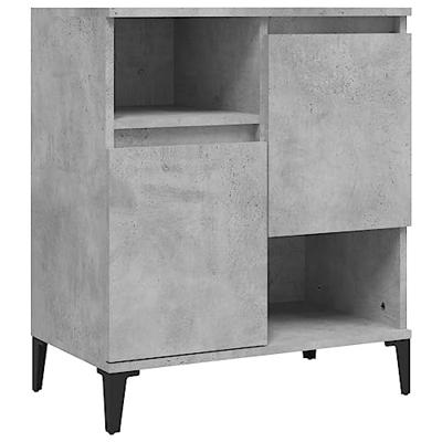 Dressoir 60x35x70 cm bewerkt hout betongrijs
