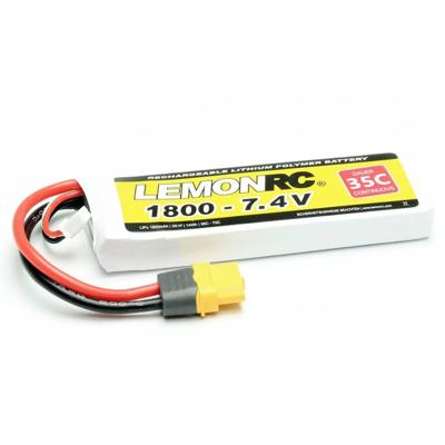 LemonRC LiPo accupack 7.4 V 1800 mAh Aantal cellen: 2 35 C Softcase XT60 LemonRC LiPo accupack 7.4 V 1800 mAh Aantal cellen: 2 35 C Softcase XT60