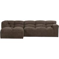 Hoekbank Tibas links - stof Raven - bruin - thumbnail