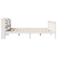 Bedframe zonder matras massief grenenhout wit 180x200 cm - thumbnail