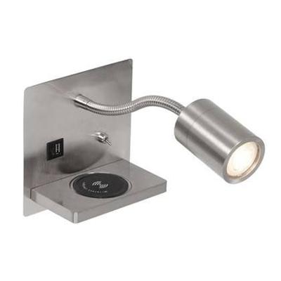 Steinhauer Bedlamp RVSUpround met oplader en usb - 3654ST