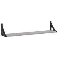 Wandschappen 2 st 80x15x15,5 cm bewerkt hout grijs sonoma eiken - thumbnail