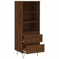 Hoge kast 40x36x110 cm bewerkt hout bruineiken - thumbnail