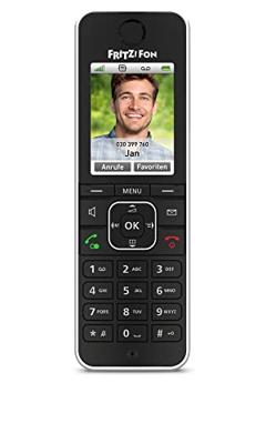 AVM FRITZ!FON C6 Black Edition Draadloze VoIP-telefoon Antwoordapparaat, Babyfoon, Handsfree, PIN-code LC-display Zwart