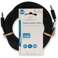 Nedis CAGL22000BK100 Stereo-audiokabel 3,5 Mm Male 3,5 Mm Male Vernikkeld 10.0 M Rond Zwart Label - thumbnail