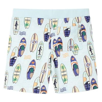 Kindershorts met trekkoord 140 gemleerd zachtblauw - thumbnail