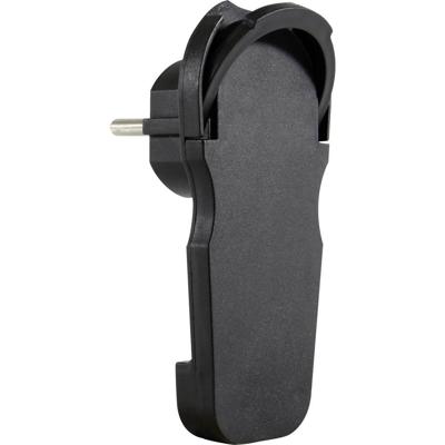 REV 0018260500 Platte stekker met randaarde 230 V Zwart IP20