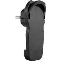 REV 0018260500 Platte stekker met randaarde 230 V Zwart IP20 - thumbnail