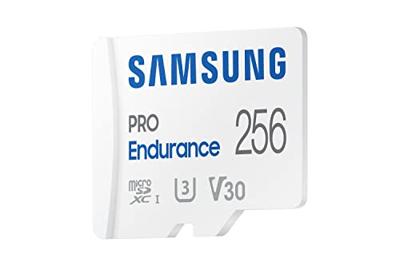 Samsung PRO Endurance + Adapter microSDXC 256GB Micro SD-kaart Wit