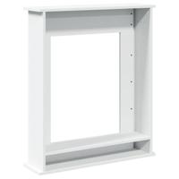 Haardombouw 75x20x87,5 cm bewerkt hout wit - thumbnail