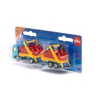 Siku vrachtwagen met afvalcontainer en aanhanger 1695 - thumbnail