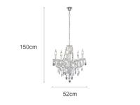 Trio KroonluchterLuster Crystal 52cm 5-lichts grijs - R1107-00 - thumbnail