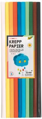 Set van 10 rollen crêpepapier FARBMIX BASIC FOLIA, 50 x 200 cm meerkleurig
