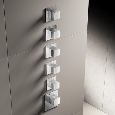 Hotbath Mate Afbouwdeel High Flow Met 5 Stopkranen Vierkant Geborsteld Nikkel Hotbath Mate Afbouwdeel High Flow Met 5 Stopkranen Vierkant Geborsteld Nikkel