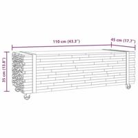 Salontafel 110x45x35 cm massief teakhout - thumbnail