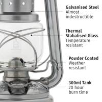 Feuerhand Stormlamp 276 Olielamp Mat Zwart - thumbnail