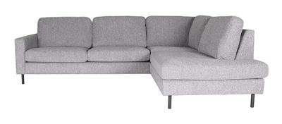 LABEL51 Hoekbank 'Genua' Rechts, Stof, kleur Grijs LABEL51 Hoekbank 'Genua' Rechts, Stof, kleur Grijs