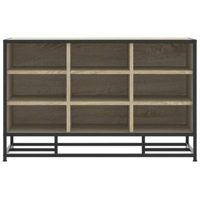 Schoenenbank 84x40x53,5 cm bewerkt hout en metaal sonoma eiken