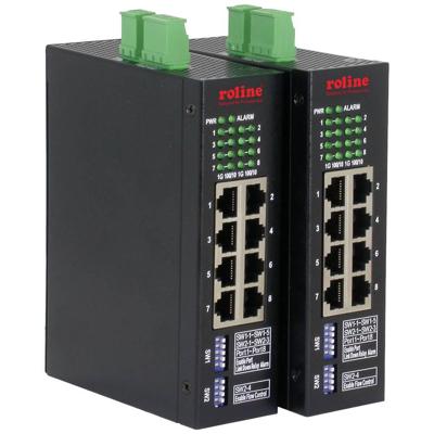 ROLINE Industriële Gigabit Ethernet Switch, 8 poorten, Web Managed