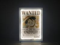 One Piece LED Wall Lamp Light Wanted Luffy 30 cm - thumbnail