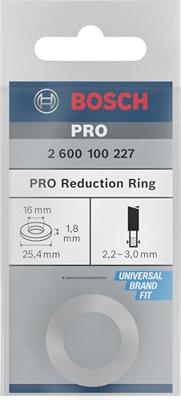Bosch Accessoires Reduceerring voor cirkelzaagbladen 25,4 x 16 x 1,8 mm 1st - 2600100227 Bosch Accessoires Reduceerring voor cirkelzaagbladen 25,4 x 16 x 1,8 mm 1st - 2600100227