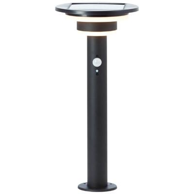 Buitenterminal - BRILLIANT - GARVINA - LED en solar - Bewegingsmelder - Roestvrij staal en kunststof - 4 W - Zwart
