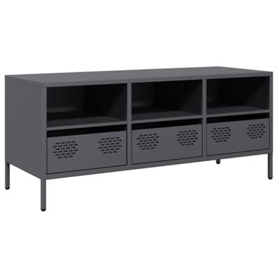 Tv-meubel 101,5x39x43,5 cm koudgewalst staal antracietkleurig Tv-meubel 101,5x39x43,5 cm koudgewalst staal antracietkleurig