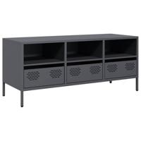 Tv-meubel 101,5x39x43,5 cm koudgewalst staal antracietkleurig - thumbnail